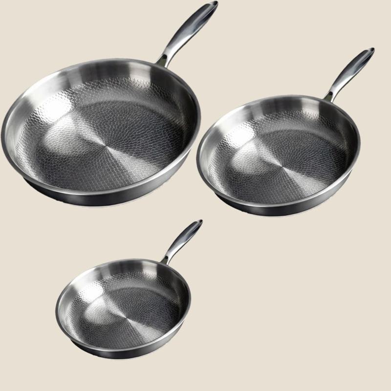 Complete set of three Chez Martin titanium pans