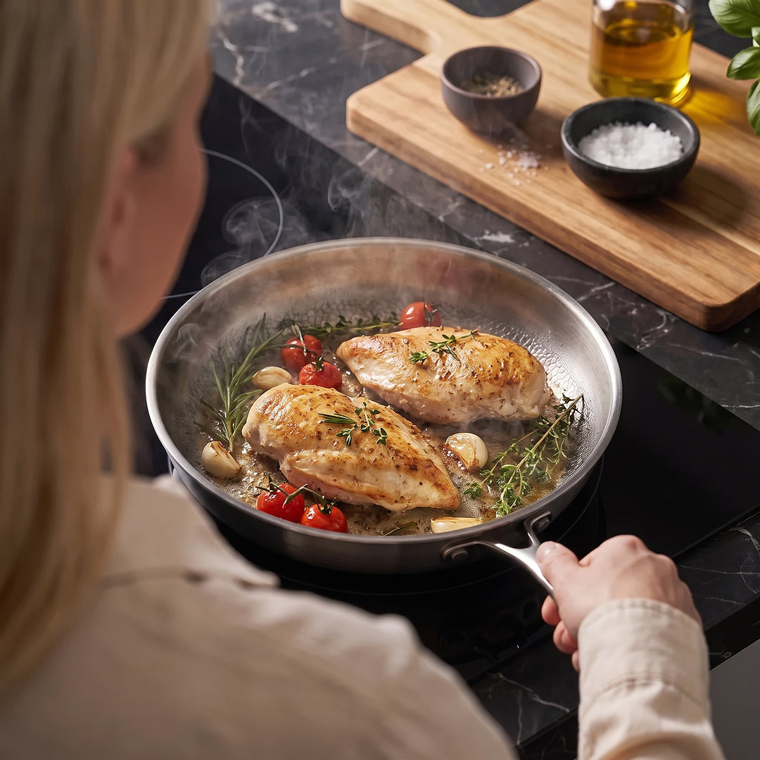 Hand-Hammered Titanium Pan